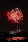 Washington, DC fireworks 2007 from the Netherlands Carillon see http:\www.nps.govarchivegwmpcarillon.htm From this vantage point you can see the Lincoln Memorial, Washington Monument and the Capital.